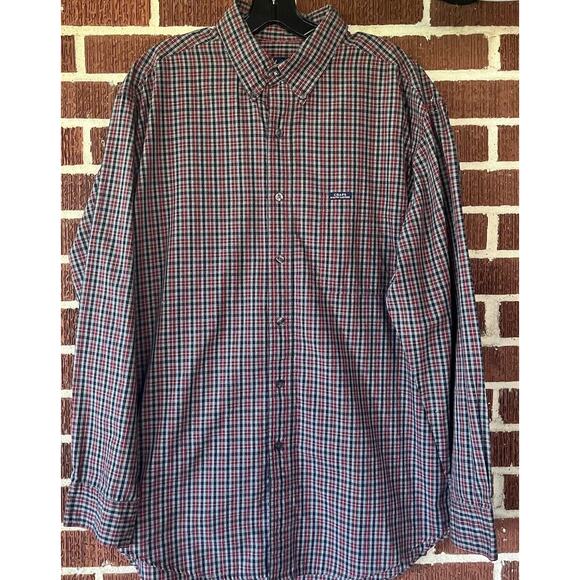 Men’s Ralph Lauren Chaps Red Plaid Button Down Shirt Size Large - Picture 1 of 4
